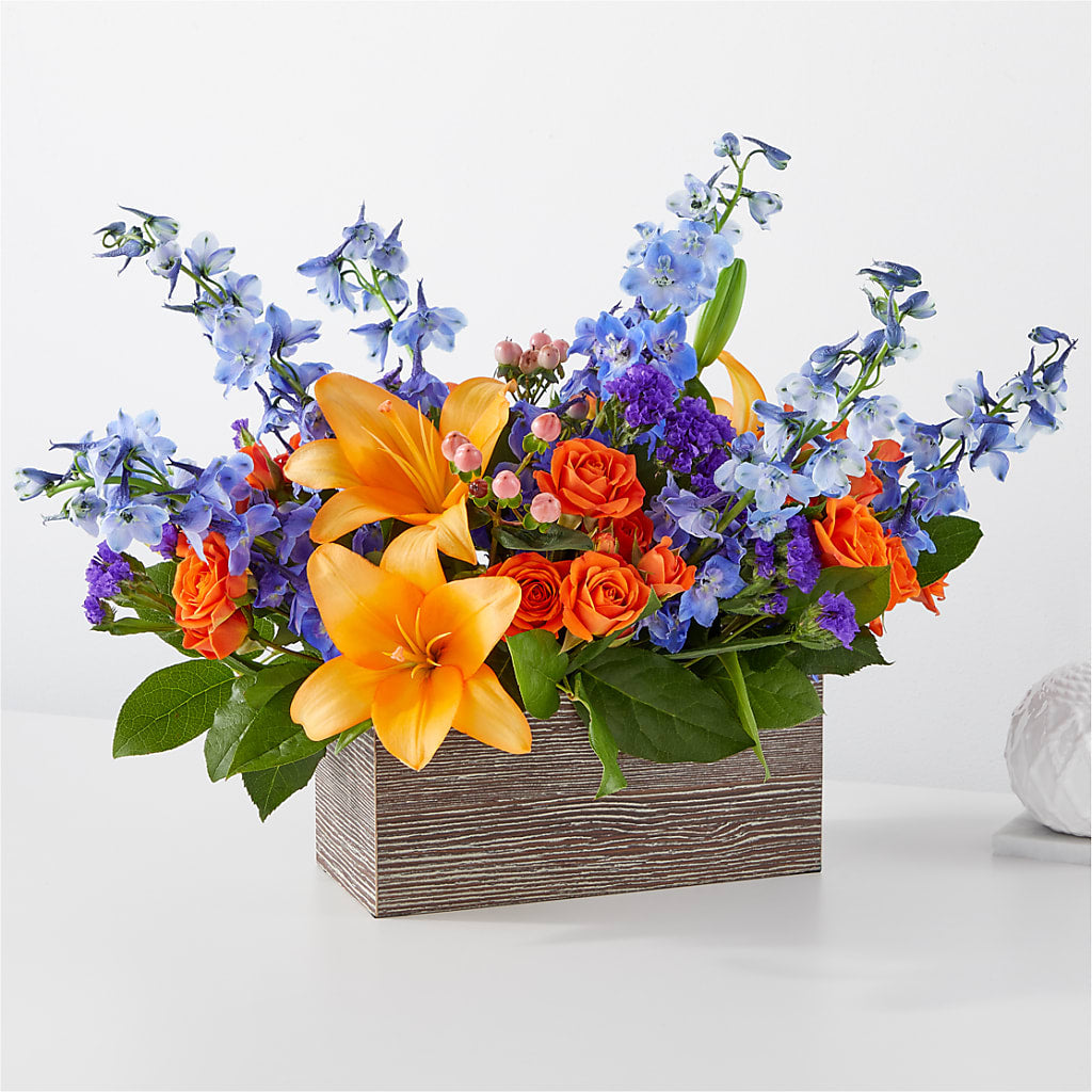 Radiant Citrus Box Bouquet – CARMIN'S FLOWER SHOP, Laredo TX