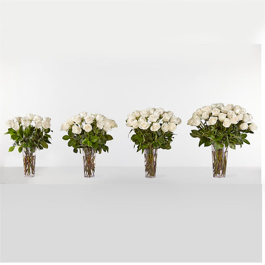 Long Stem White Rose Bouquet – CARMIN'S FLOWER SHOP, Laredo TX