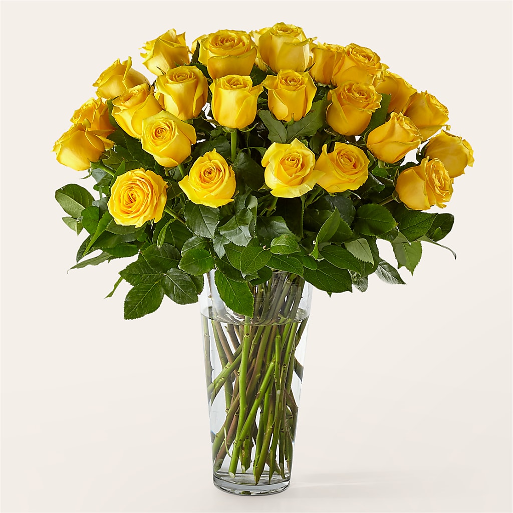 Long Stem Yellow Rose Bouquet – CARMIN'S FLOWER SHOP, Laredo TX