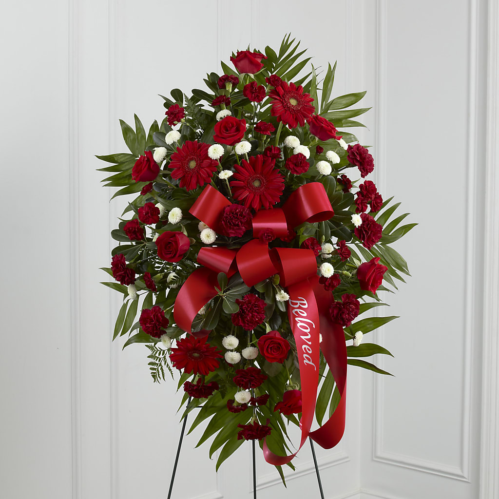 Treasured Memories Standing Spray – CARMIN'S FLOWER SHOP, Laredo TX