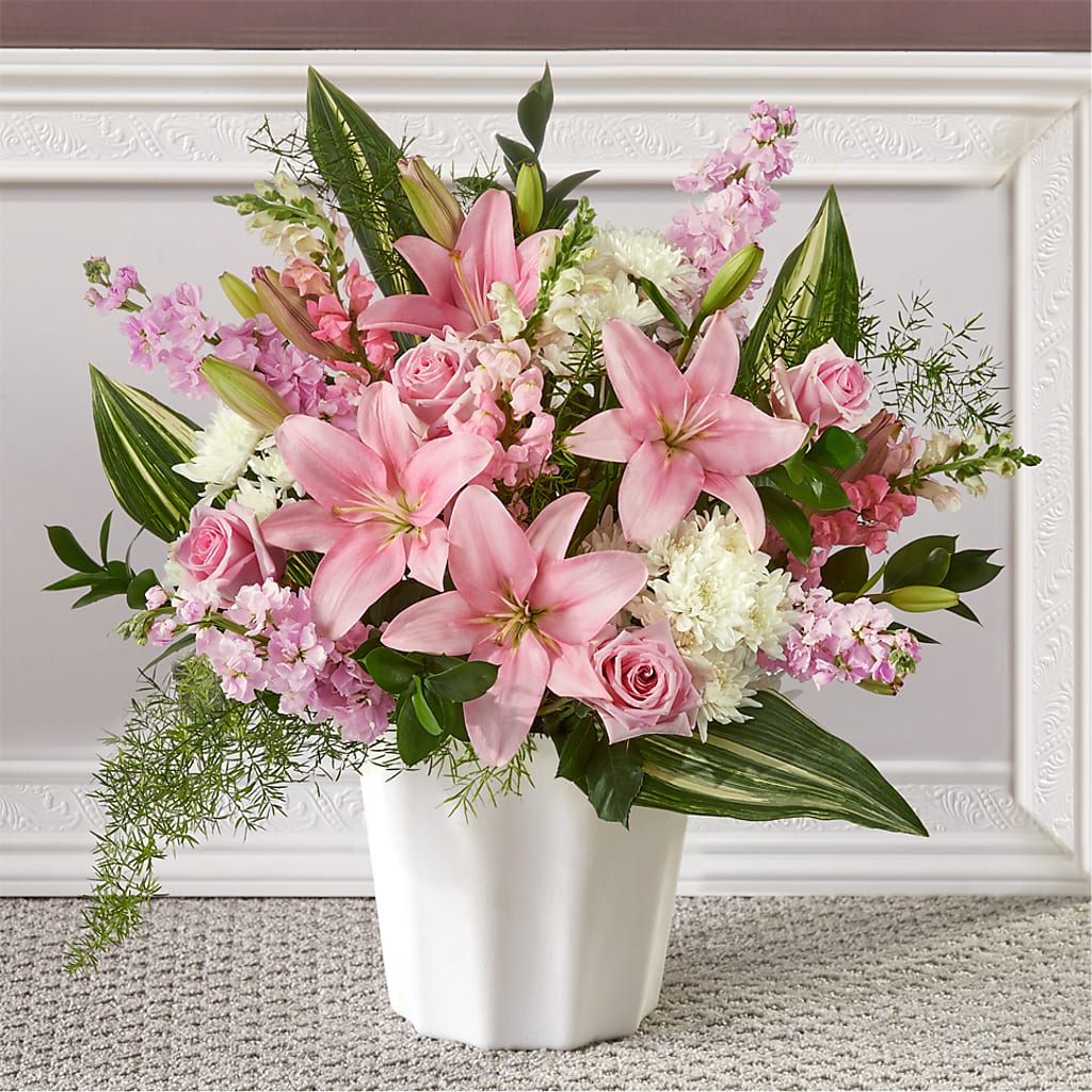 Simply Serene Floor Basket – CARMIN'S FLOWER SHOP, Laredo TX
