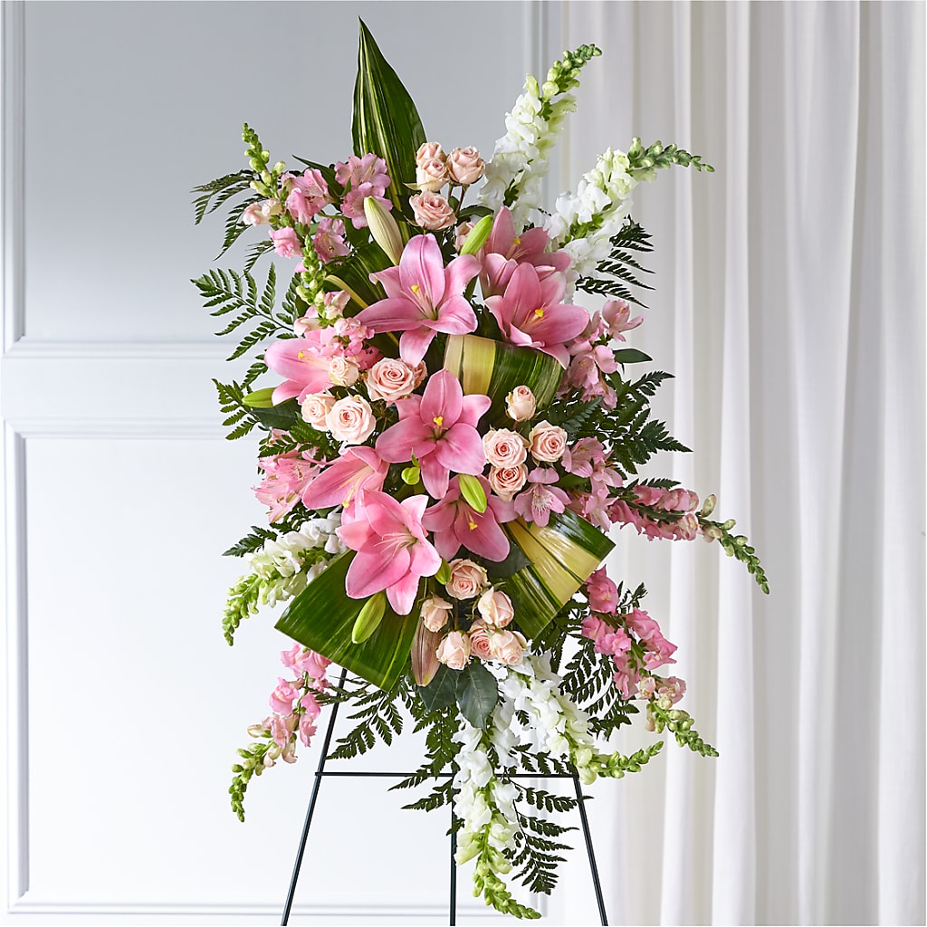 Elegant Embrace Standing Spray – CARMIN'S FLOWER SHOP, Laredo TX