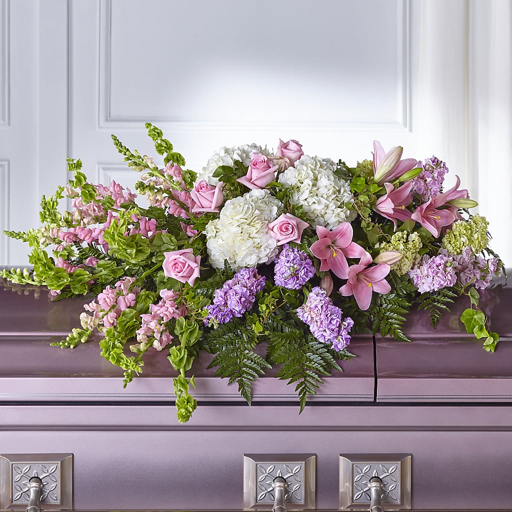 Life's Gratitude Casket Spray – CARMIN'S FLOWER SHOP, Laredo TX
