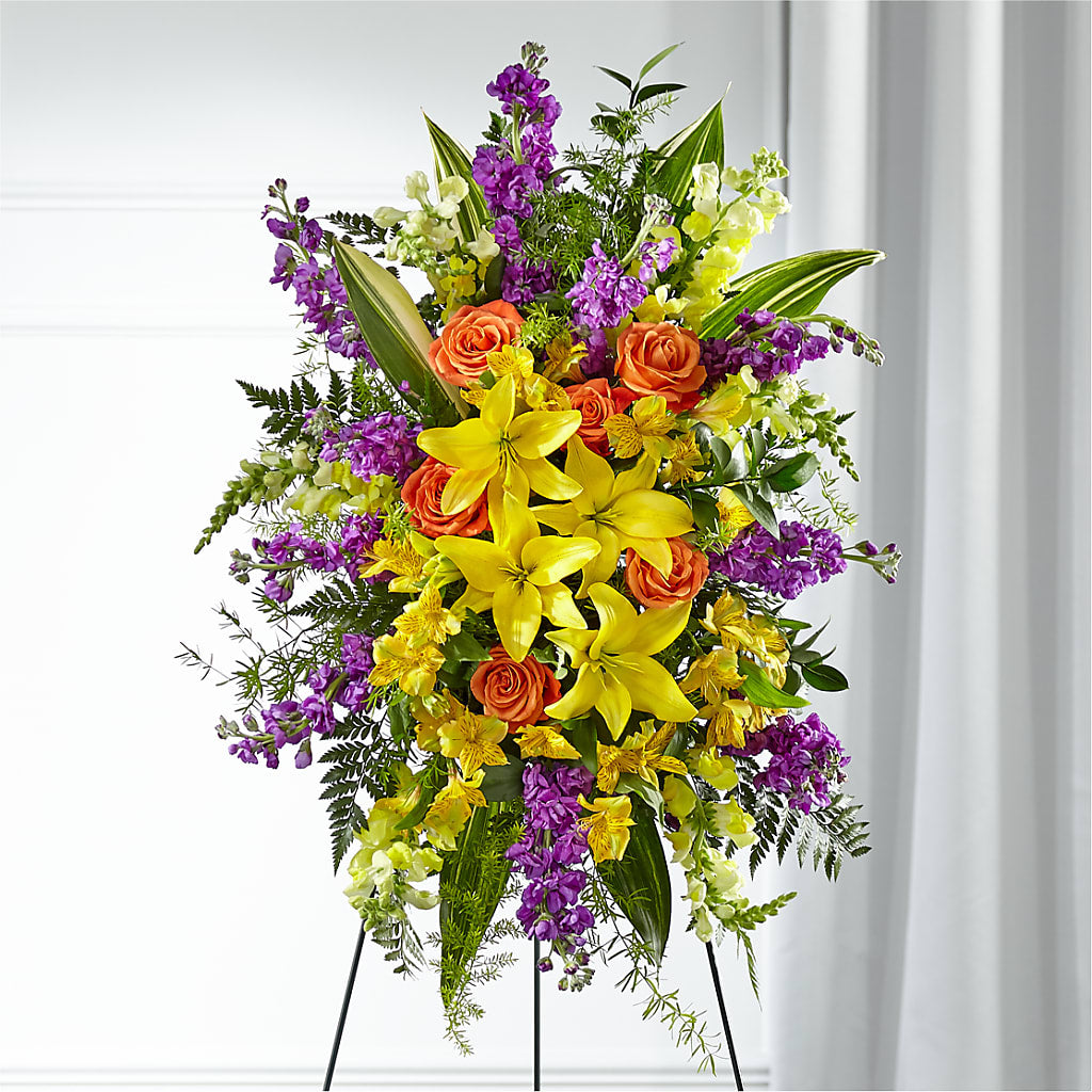 Thoughtful Prayers Standing Spray – CARMIN'S FLOWER SHOP, Laredo TX