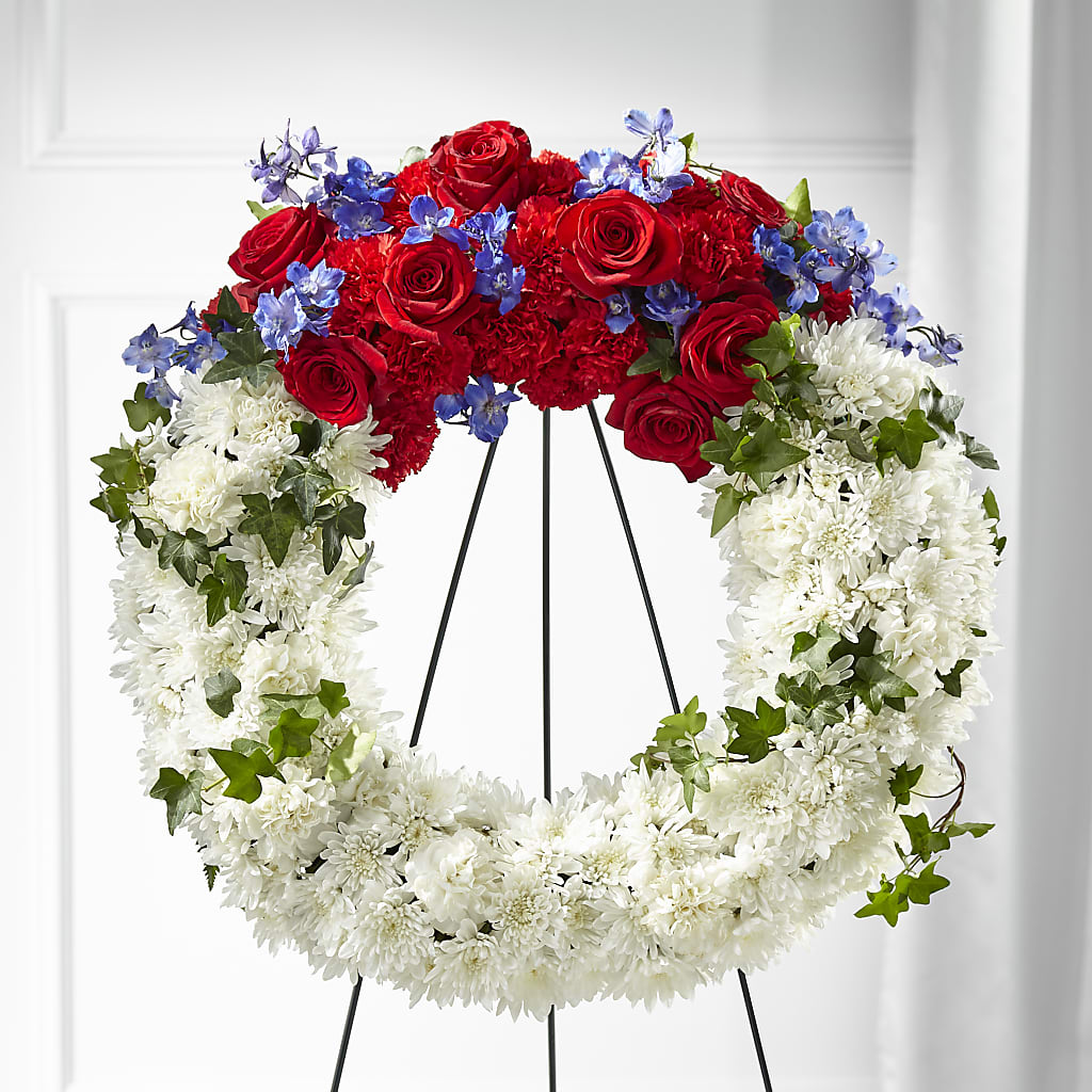 Patriotic Passion Wreath – CARMIN'S FLOWER SHOP, Laredo TX