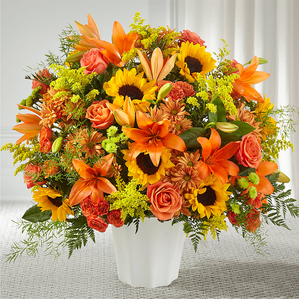 Harvest Thoughts Floor Basket – CARMIN'S FLOWER SHOP, Laredo TX