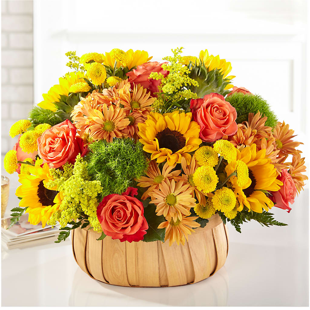 Harvest Sunflower Basket – CARMIN'S FLOWER SHOP, Laredo TX
