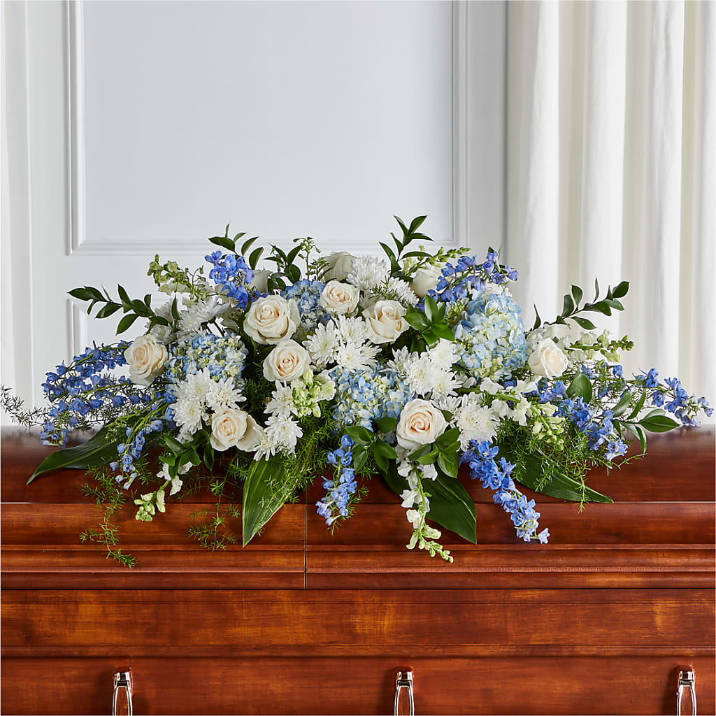 Timeless Essence Casket Spray – CARMIN'S FLOWER SHOP, Laredo TX