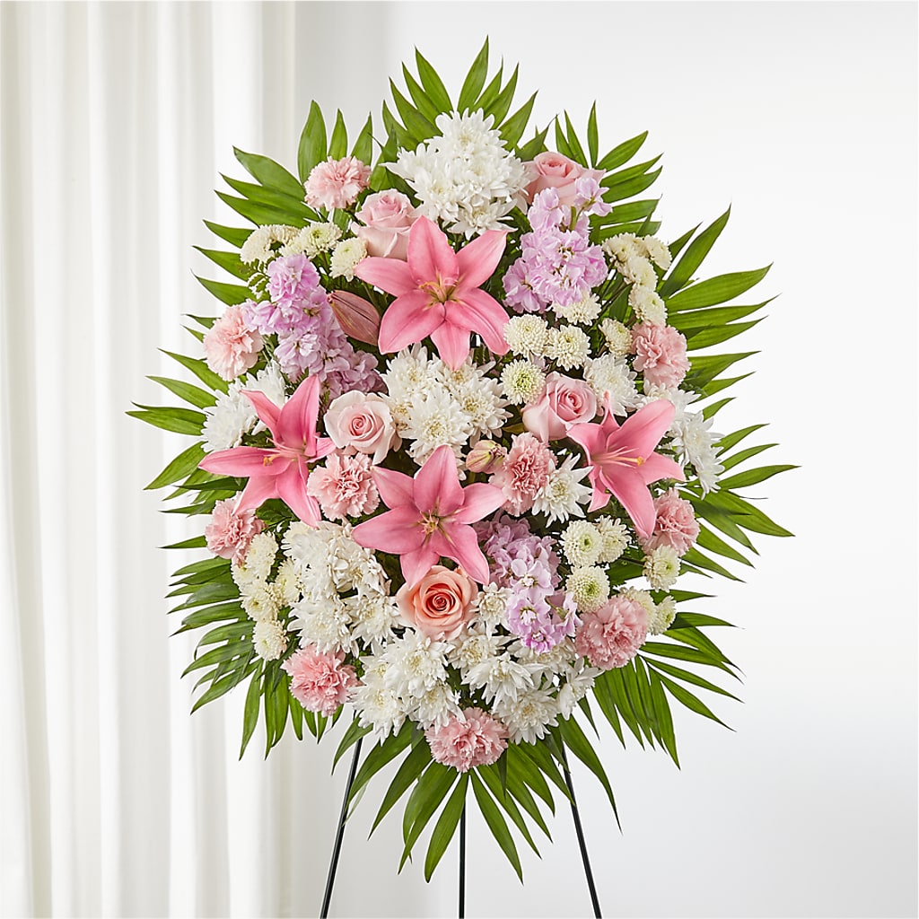 Offering Solace Standing Spray – CARMIN'S FLOWER SHOP, Laredo TX