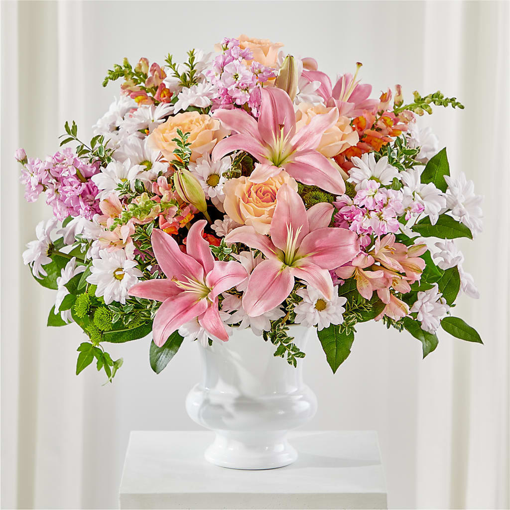 Heartfelt Gesture Urn Arrangement – CARMIN'S FLOWER SHOP, Laredo TX