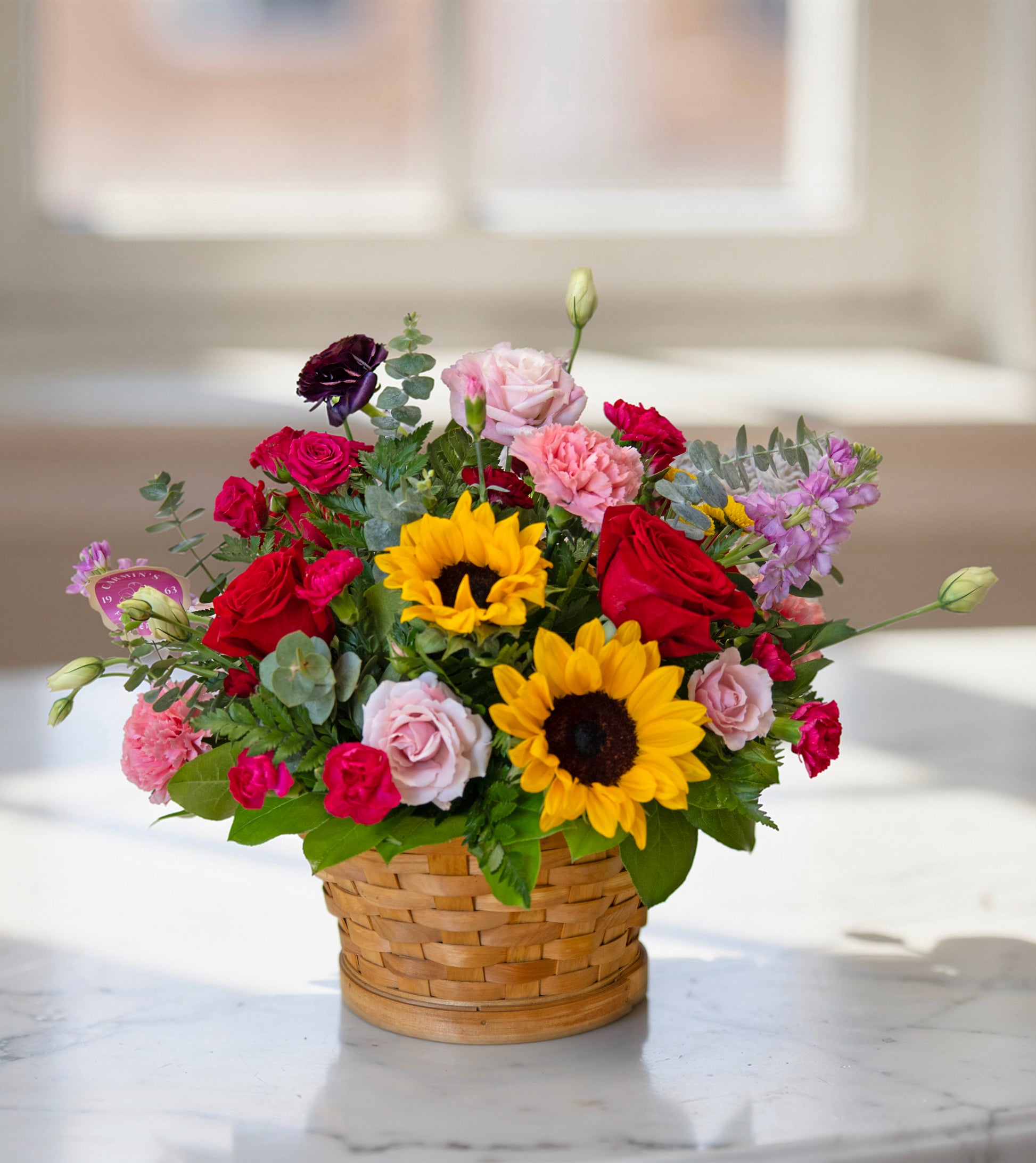 Basket Full of Sunshine – CARMIN'S FLOWER SHOP, Laredo TX