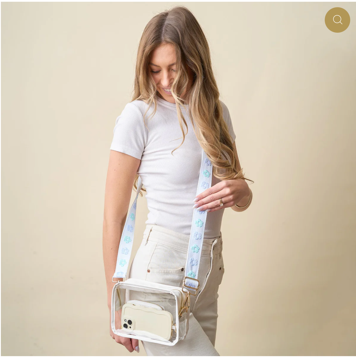 Blue Clear Crossbody Bag with strap by The Darling Effect