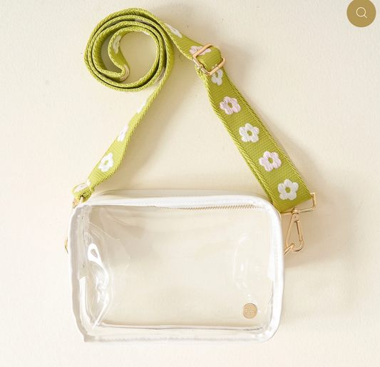 Green Clear Bag Crossbody Bag and strap - The darling Effect
