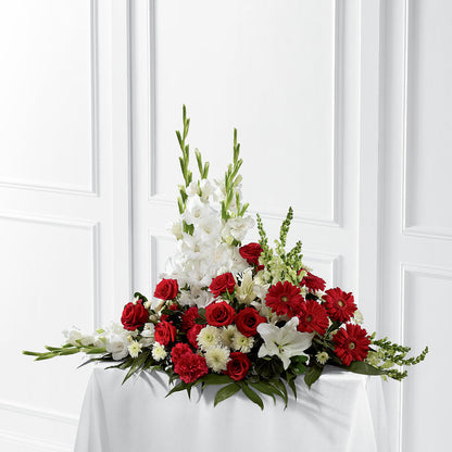 Crimson & White Arrangement – CARMIN'S FLOWER SHOP, Laredo TX