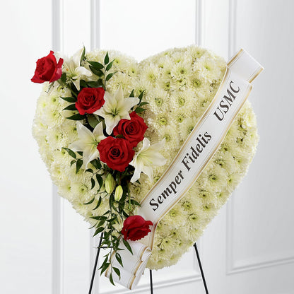 Heartfelt Hero Standing Heart – CARMIN'S FLOWER SHOP, Laredo TX