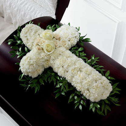 Peaceful Memories Casket Spray (Standard) – CARMIN'S FLOWER SHOP, Laredo TX