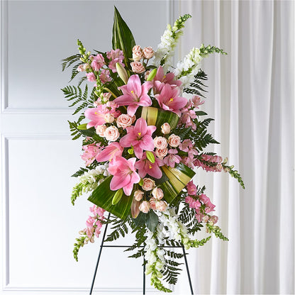 Elegant Embrace Standing Spray – CARMIN'S FLOWER SHOP, Laredo TX