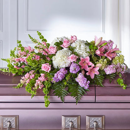 Life's Gratitude Casket Spray – CARMIN'S FLOWER SHOP, Laredo TX
