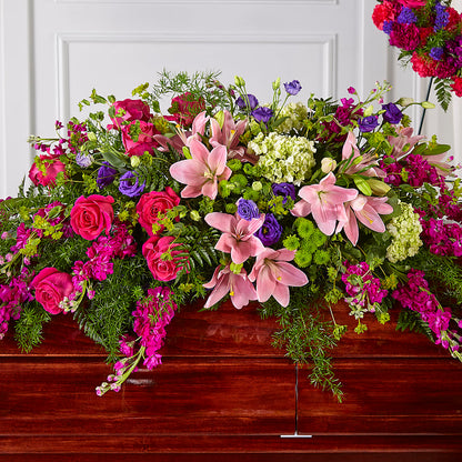 Radiant Tribute Casket Spray – CARMIN'S FLOWER SHOP, Laredo TX