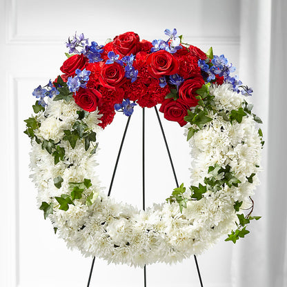 Patriotic Passion Wreath – CARMIN'S FLOWER SHOP, Laredo TX