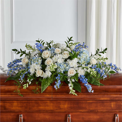 Timeless Essence Casket Spray – CARMIN'S FLOWER SHOP, Laredo TX