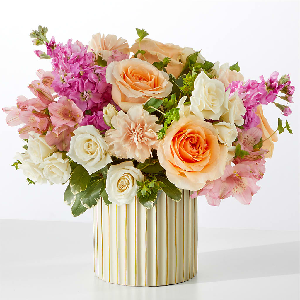 Paradise Bouquet with Ivory Vase – CARMIN'S FLOWER SHOP, Laredo TX
