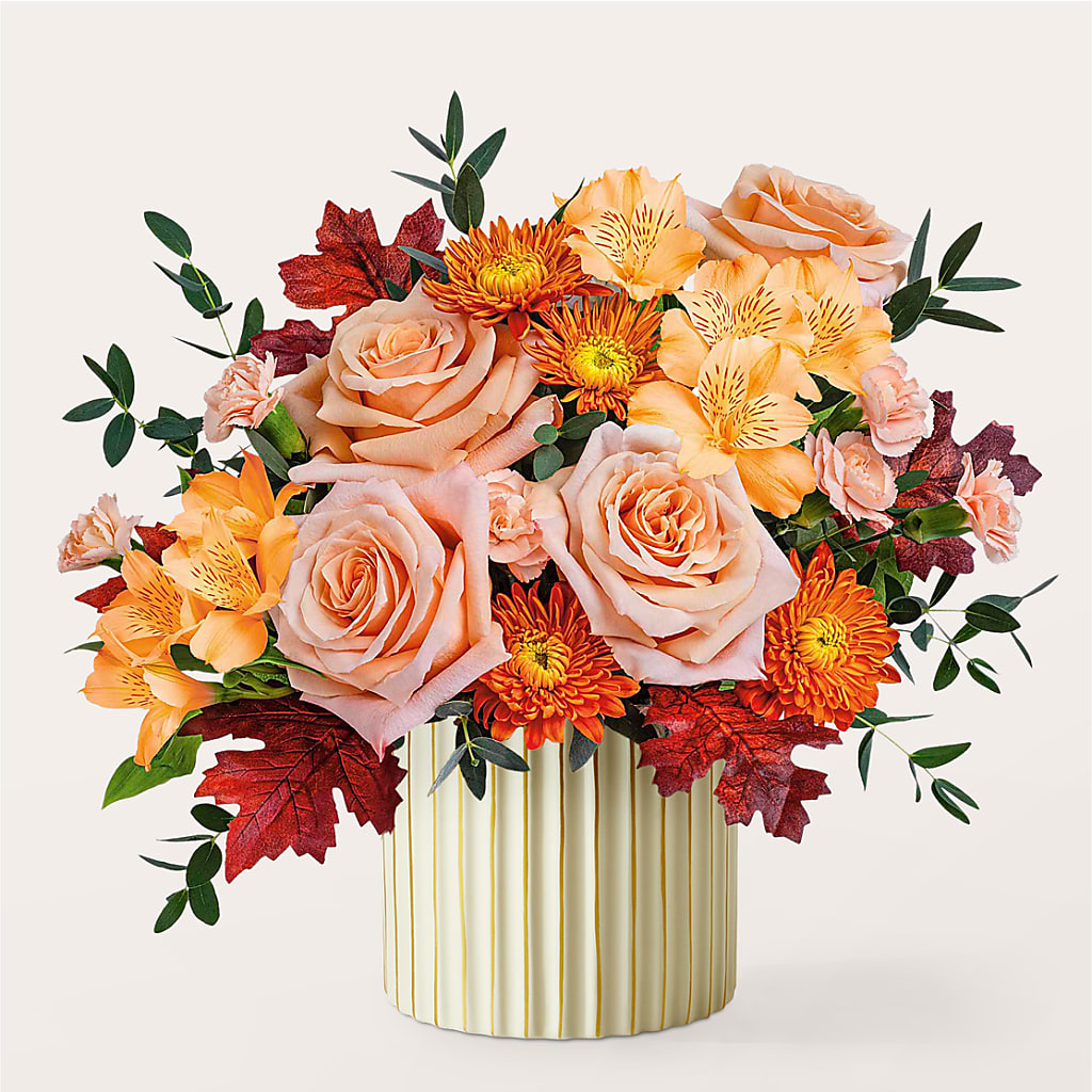 Spiced Latte Bouquet with Ivory Vase – CARMIN'S FLOWER SHOP, Laredo TX