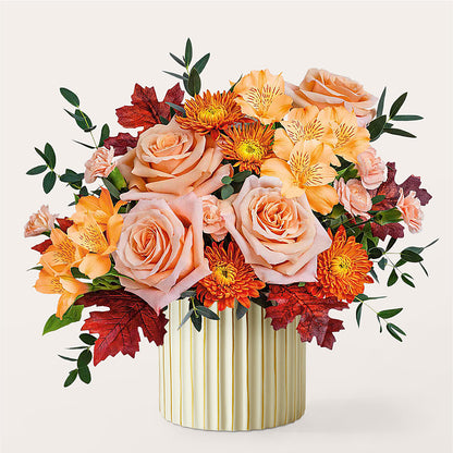Spiced Latte Bouquet with Ivory Vase – CARMIN'S FLOWER SHOP, Laredo TX
