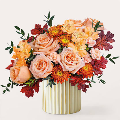 Spiced Latte Bouquet with Ivory Vase – CARMIN'S FLOWER SHOP, Laredo TX