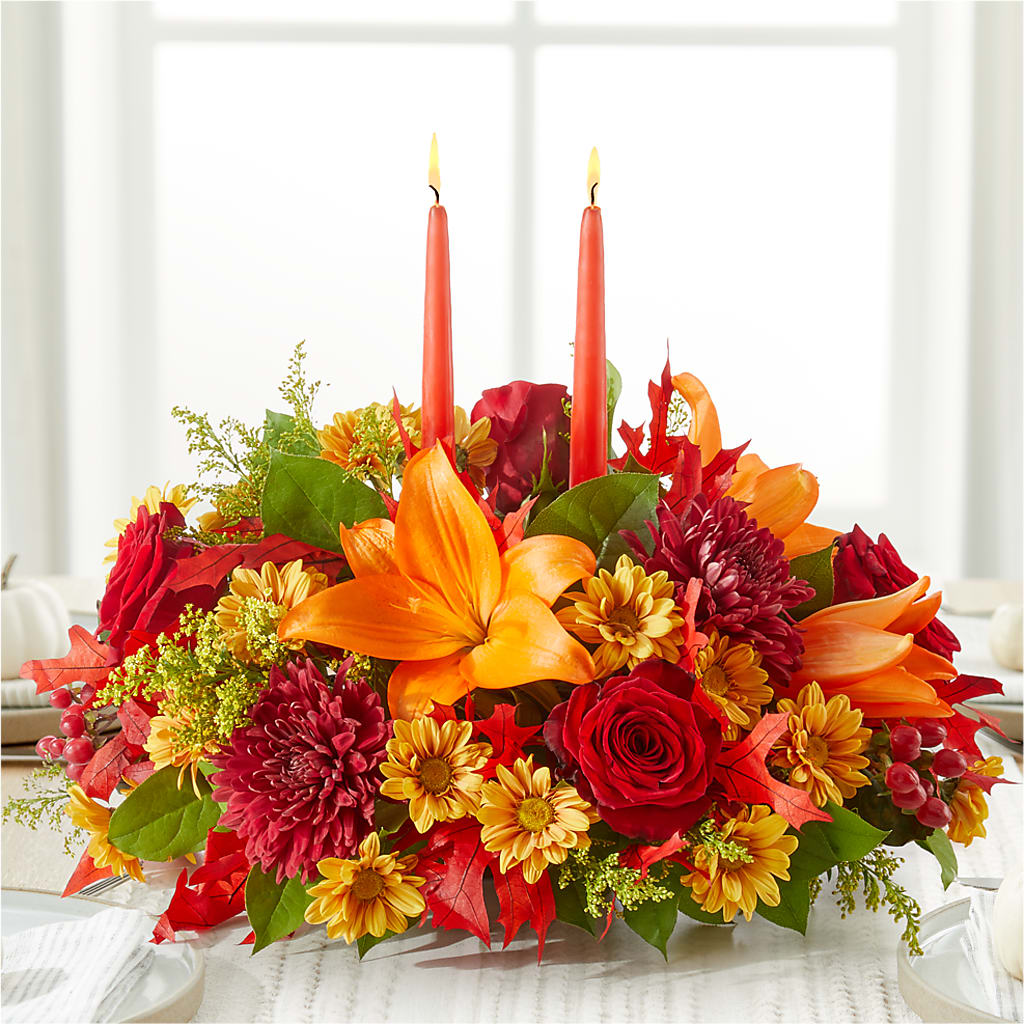 Autumn's Embrace Centerpiece – CARMIN'S FLOWER SHOP, Laredo TX