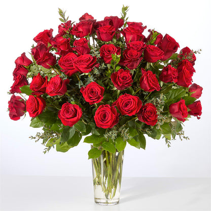 Forever Yours Fifty Stem Red Rose Bouquet – CARMIN'S FLOWER SHOP, Laredo TX